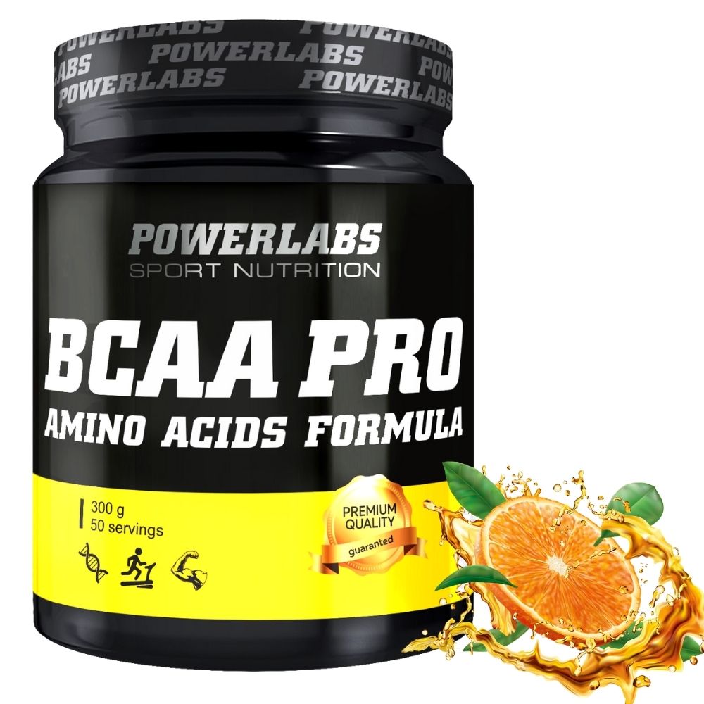 BCAA PowerLabs BCAA PRO (БЦАА) 300 g Апельсин